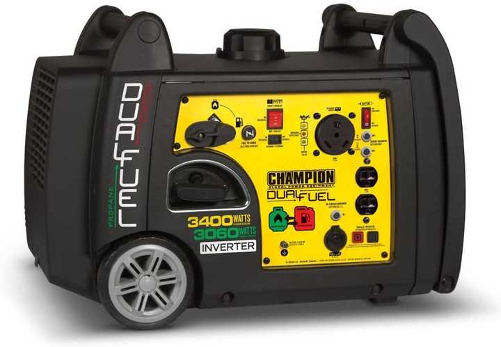 Champion 3400-Watt Dual Fuel RV Ready Portable Inverter Generator 