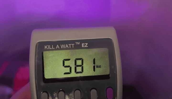 dj equipment consuming 581 watts