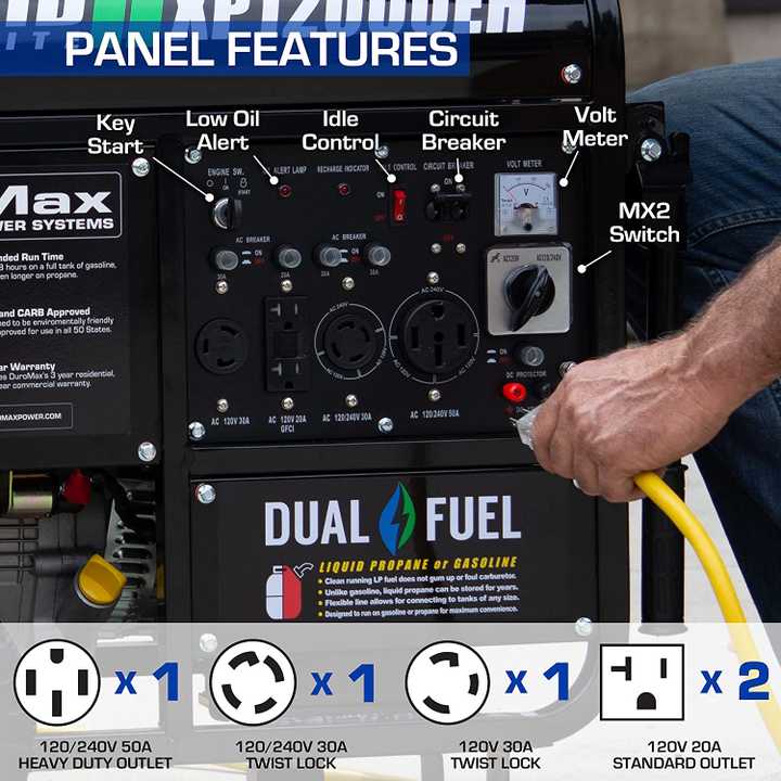 DuroMax XP12000EH Dual Fuel Electric Start Portable Generator